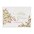 Classic Leaves Greeting Card - Red Lined White Envelope